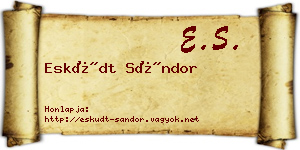 Esküdt Sándor névjegykártya