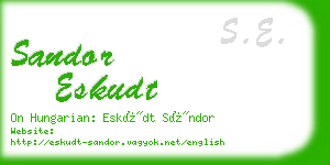 sandor eskudt business card